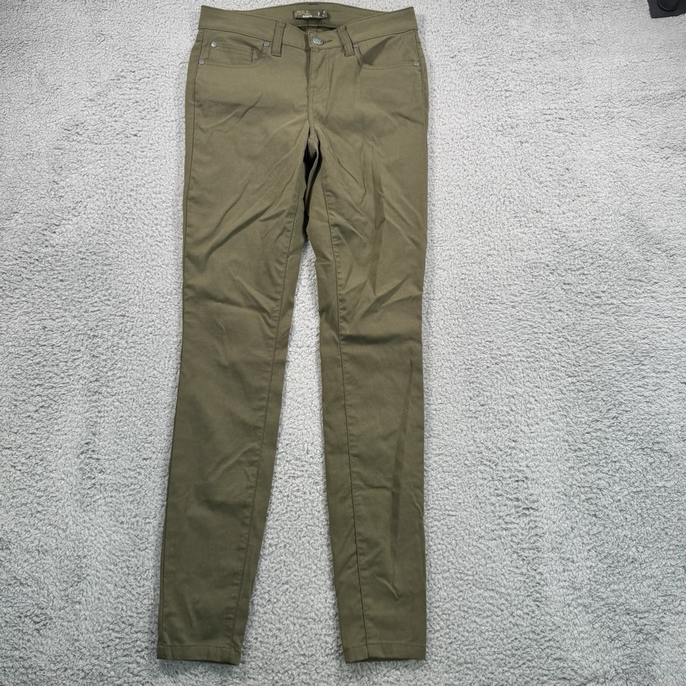 PRANA Briann Pants Womens 2 Green Skinny Leg Stretch Fabric Pants W4317RG08